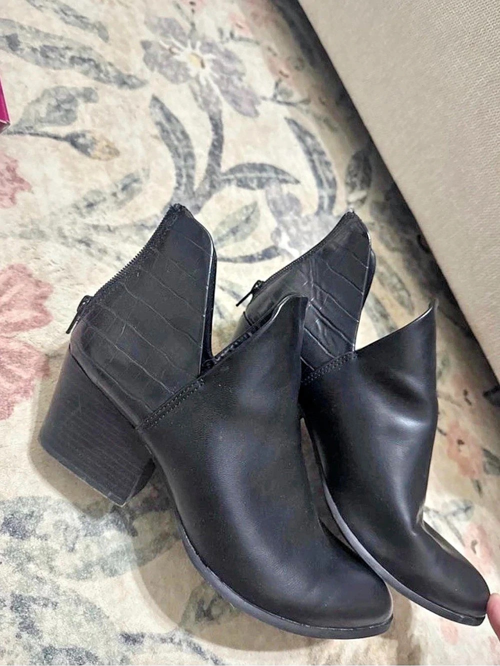 SO Brand Black Ankle Booties